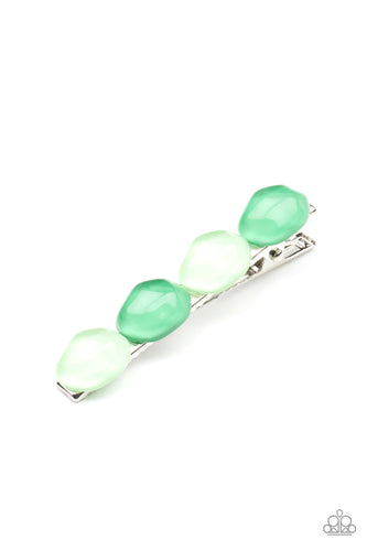 Bubbly Reflections Green Hair Clip