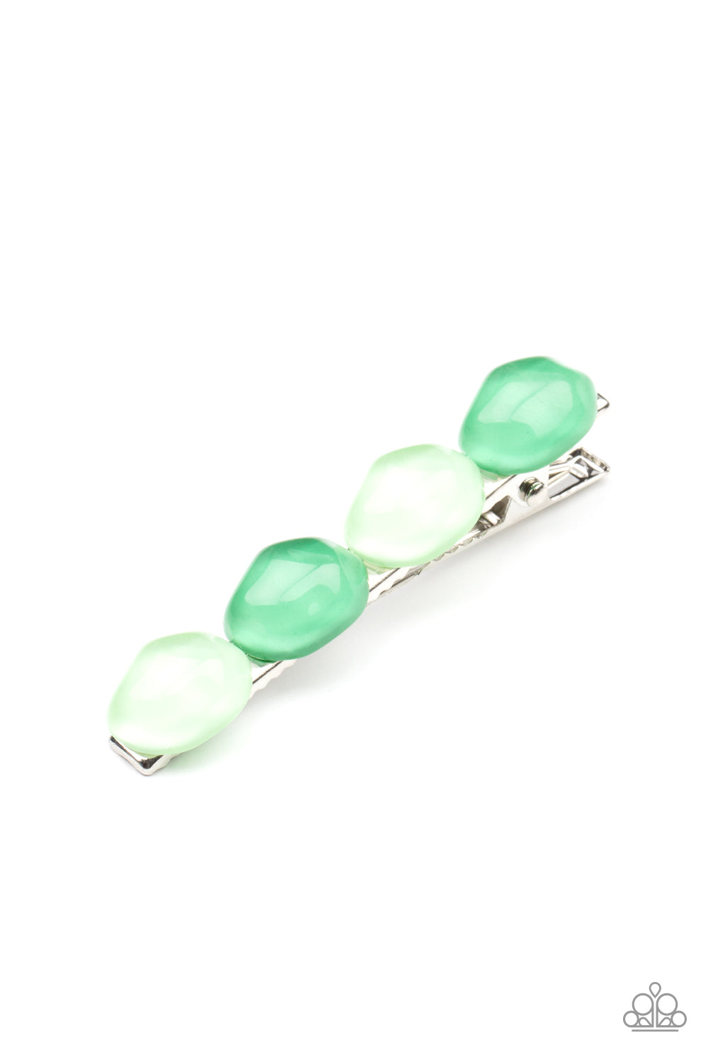 Bubbly Reflections Green Hair Clip