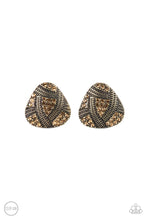 Load image into Gallery viewer, Gorgeously Galleria Brass Clip-On Earrings