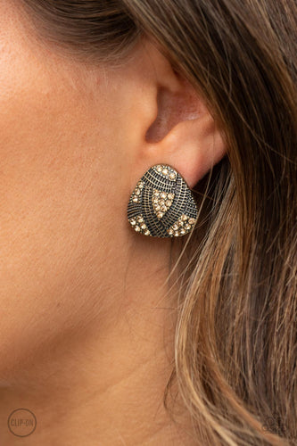 Gorgeously Galleria Brass Clip-On Earrings