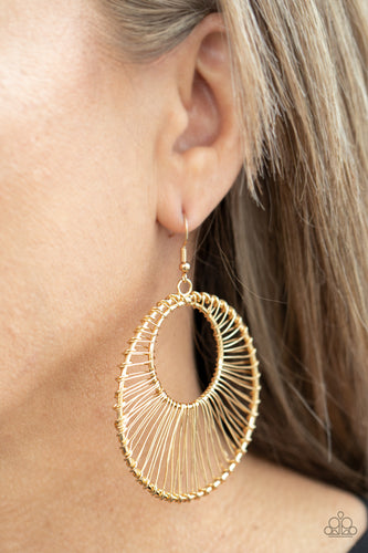 Artisan Applique Gold Earrings