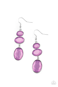 Tiers Of Tranquility Purple Earrings