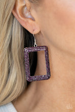 Load image into Gallery viewer, World FRAME-ous Purple Earrings