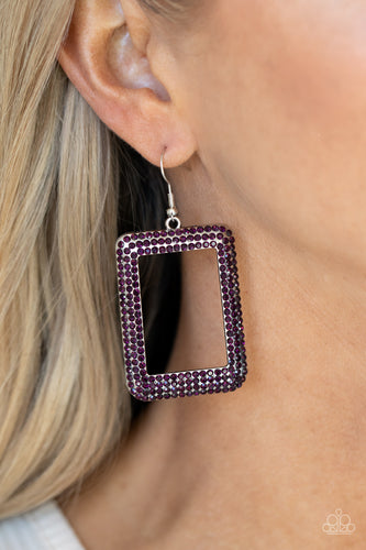 World FRAME-ous Purple Earrings