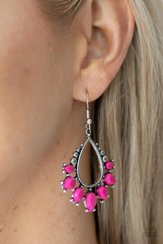 Flamboyant Ferocity Pink Earrings