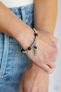 Whimsically Wanderlust Black Bracelet