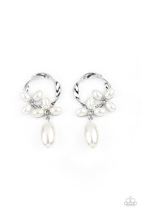 Elegant Expo White Earrings