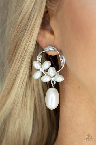 Elegant Expo White Earrings