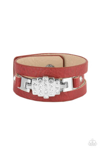 Ultra Urban Red Leather Bracelet