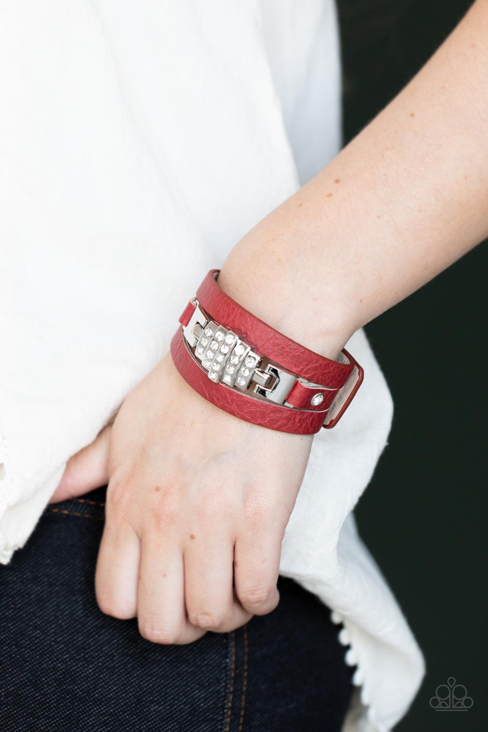 Ultra Urban Red Leather Bracelet