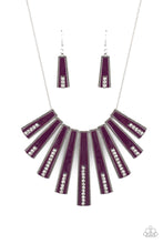 Load image into Gallery viewer, FAN-tastically Deco Purple Necklace