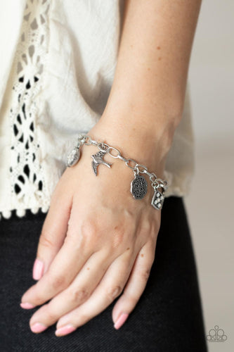 Fancifully Flighty White Bracelet