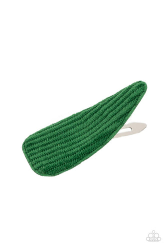 Colorfully Corduroy Green Hair Clip