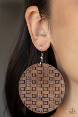 WEAVE Me Out Of It Brown Earrings