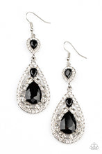 Load image into Gallery viewer, Posh Pageantry Black Earrings - Janary 2022 Life of the Party