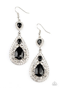 Posh Pageantry Black Earrings - Janary 2022 Life of the Party