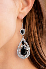 Load image into Gallery viewer, Posh Pageantry Black Earrings - Janary 2022 Life of the Party