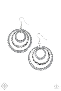 Out Of Control Shimmer Silver Earrings