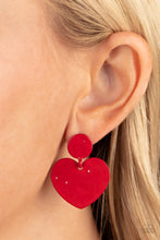 Load image into Gallery viewer, Just a Little Crush Red Earrings