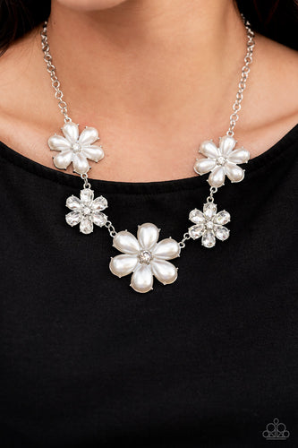 Fiercely Flowering White Necklace- December 2021 Life of the Party