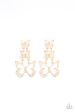 Load image into Gallery viewer, Flamboyant Flutter Gold Earrings