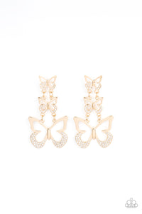 Flamboyant Flutter Gold Earrings