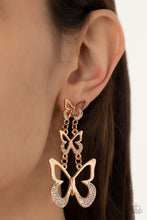 Load image into Gallery viewer, Flamboyant Flutter Gold Earrings