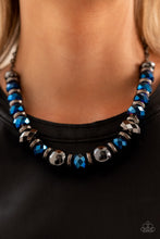 Load image into Gallery viewer, Interstellar Influencer Blue Necklace- Paparazzi Accessories: May 2022 Life of the Party