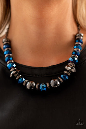 Interstellar Influencer Blue Necklace- Paparazzi Accessories: May 2022 Life of the Party