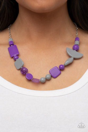 Tranquil Trendsetter Purple Necklace