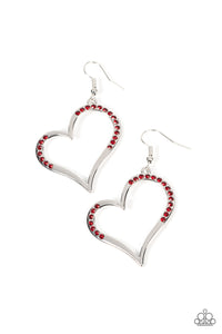 Tenderhearted Twinkle Red Earrings