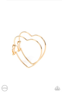 Harmonious Hearts Clip-on Gold Earrings