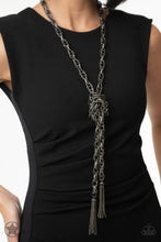 Load image into Gallery viewer, SCARFed for Attention Gunmetal Necklace