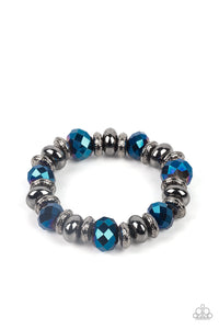 Power Pose Blue Bracelet- Paparazzi Accessories: May 2022 Life of the Party