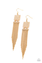 Load image into Gallery viewer, Dramatically Deco Gold Earrings- March 2022 Life of the Party