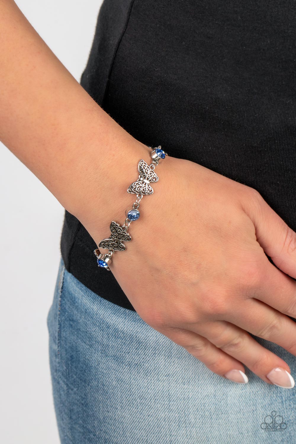 Has a WING to It Blue Bracelet