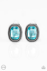 Beam Dream Blue Clip-On Earrings