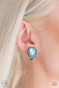 Beam Dream Blue Clip-On Earrings