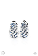 Load image into Gallery viewer, Sparkling Shells Blue Clip-On Earrings