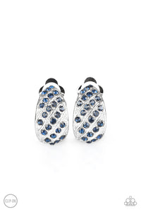 Sparkling Shells Blue Clip-On Earrings