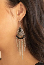 Load image into Gallery viewer, Floating on HEIR Black Earrings